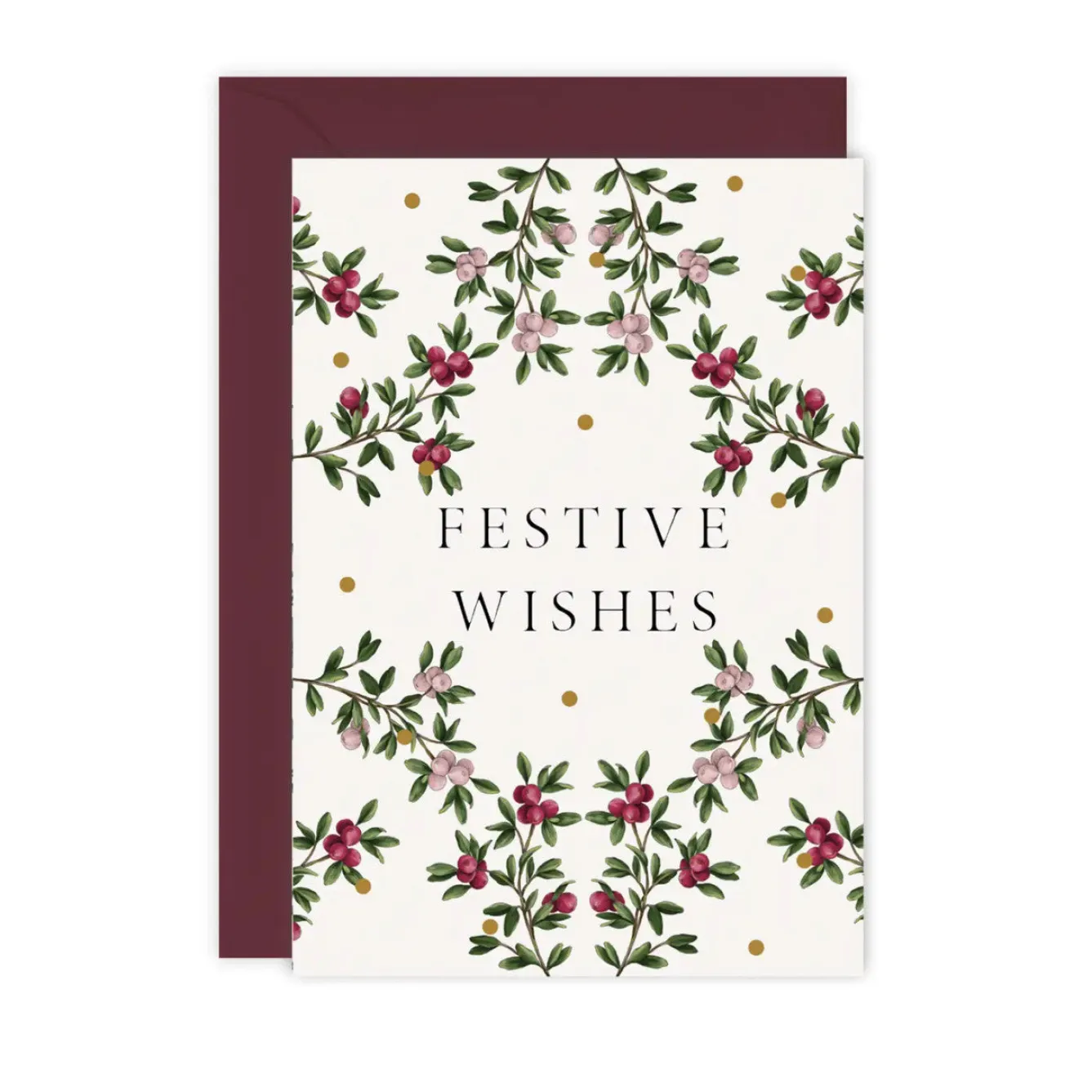 Catherine Lewis Festive Wishes - 'Merry Nouveau' Card- Christmas Cards|Christmas
