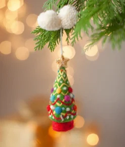 Sew Heart Felt Festooned Christmas Tree Felt Decoration- Christmas Decorations|Seasonal Decor