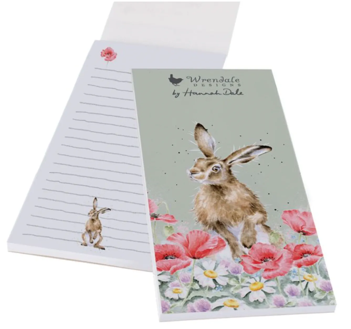 Wrendale Designs 'Field of Flowers' Hare Shopping List Pad- Stationery