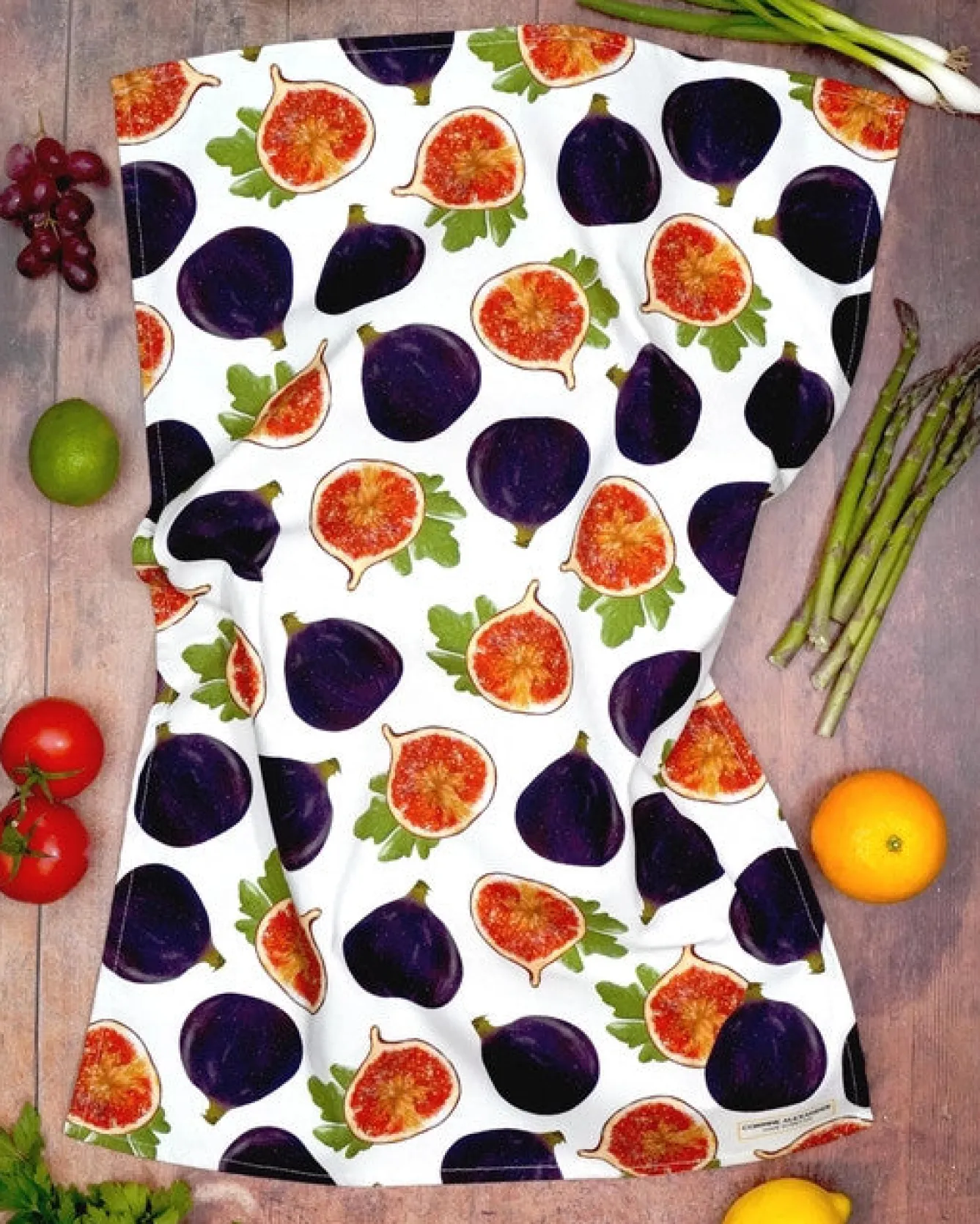 Corinne Alexander Fig Tea Towel by- Tea|Tea Towels
