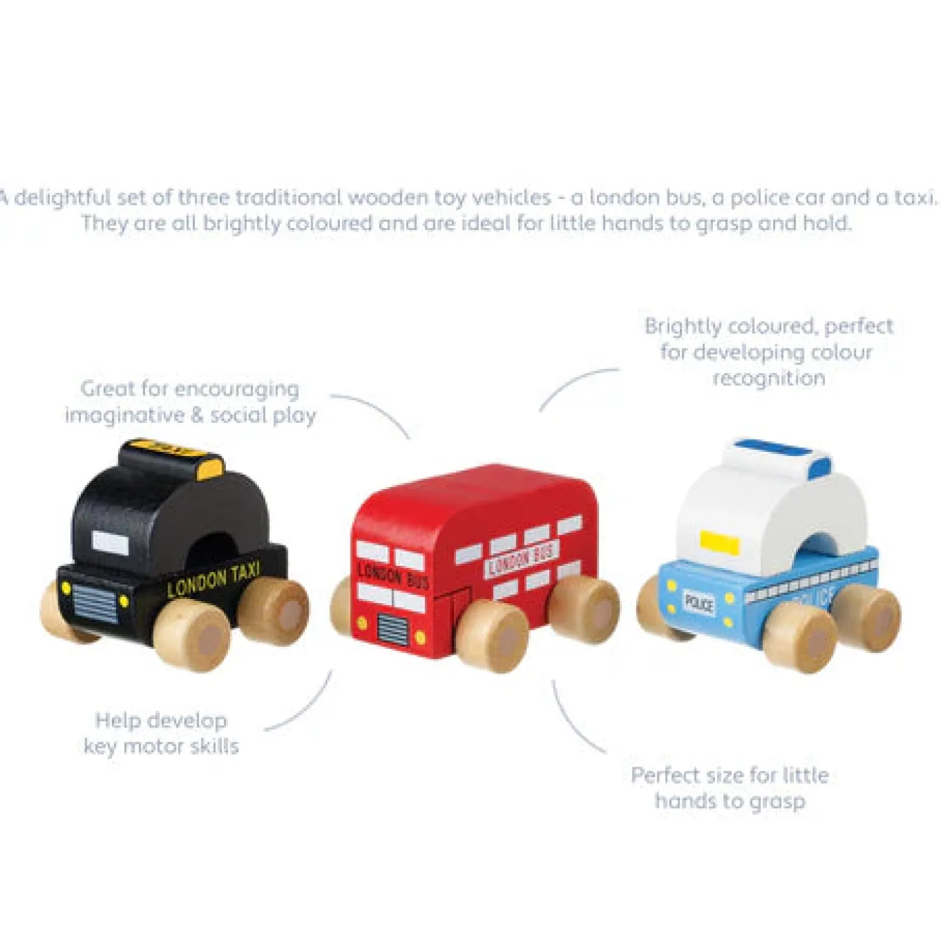 Orange Tree Toys First London Toy Vehicles- Children