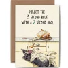 Bewilderbeest Five Second Rule Greetings Card- Greeting Cards