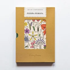 Roomytown Fleur et Feuilles Set of 2 Notebooks- Stationery