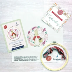The Crafty Kit Co. Flopsy Goes Blackberry Picking Embroidery Kit- Crafts|Children