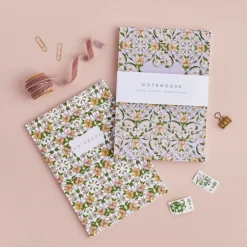Catherine Lewis Flora Nouveau - Set of 2 A5 Notebooks- Stationery