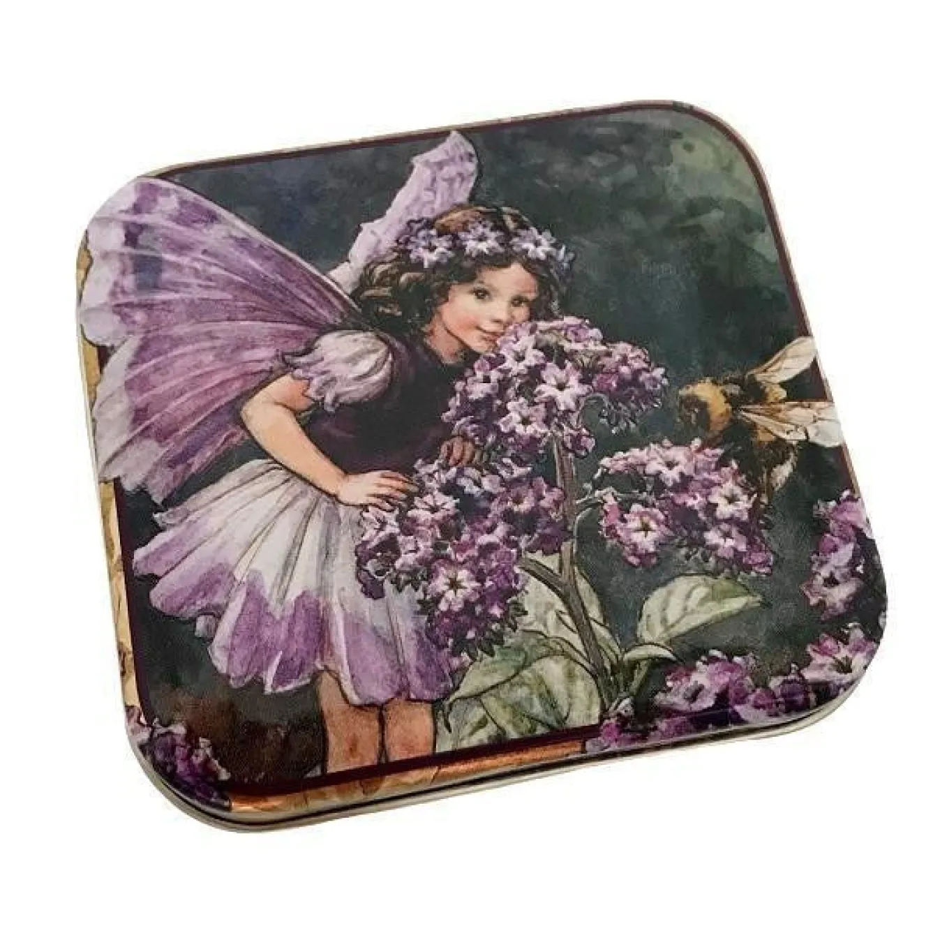 Elite Tins Flower Fairies Pocket Tins- Novelty|Flowers & Fruits