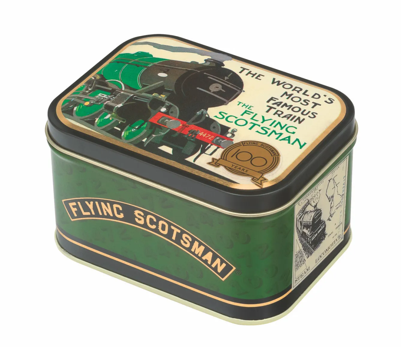 Elite Tins Flying Scotsman Small Rectangular Tin- Novelty|Storage