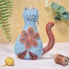 Corinne Lapierre Folk Embroidered Cat Craft Mini Kit- Crafts|Children