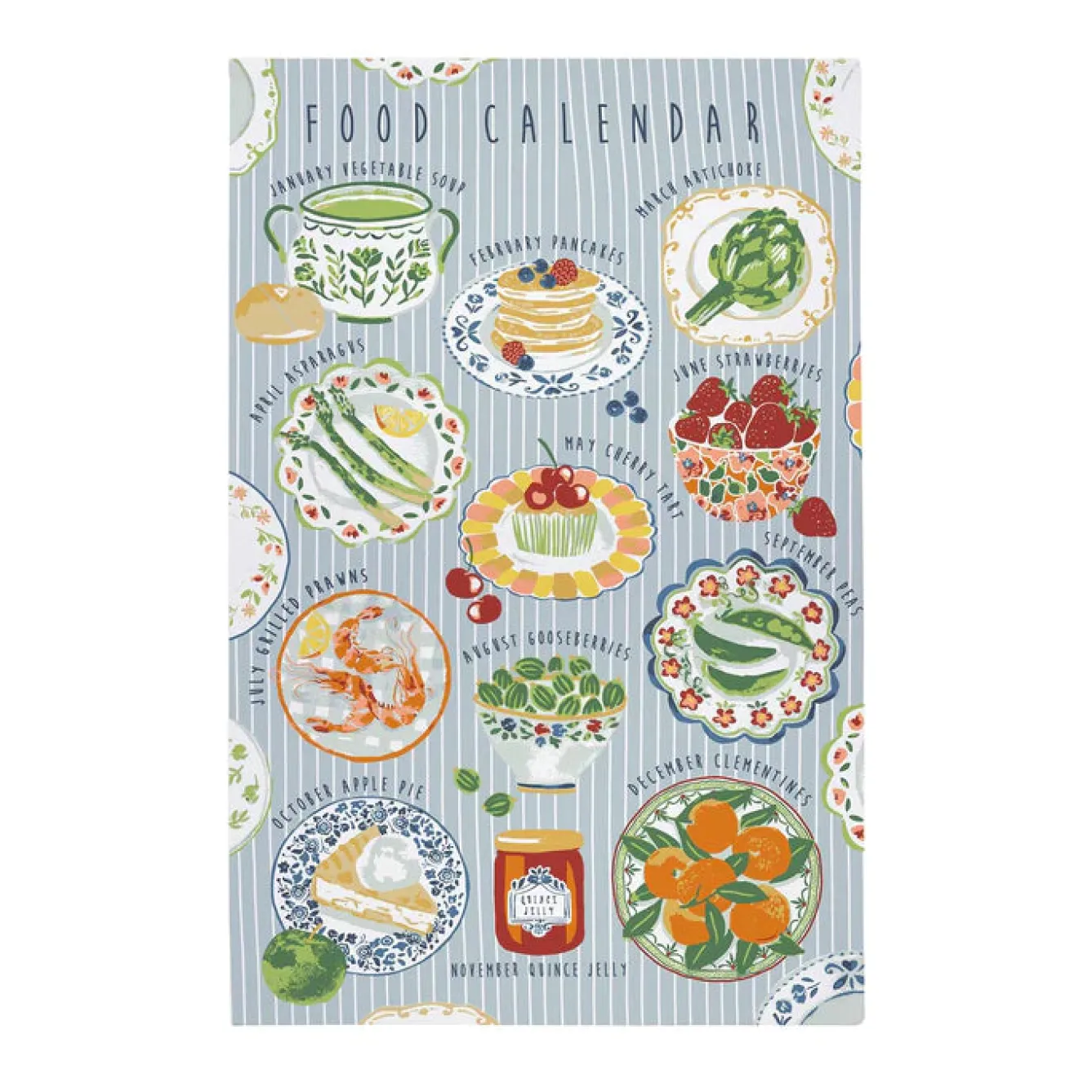 Ulster Weavers Food Calendar Tea Cotton Tea Towel- Tea|Tea