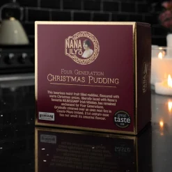 Nana Lily's Four Generation Christmas Pudding with Kilbeggan Irish Whiskey 908g- Holiday Treats