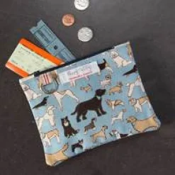 Poppy Treffry Four Legged Friends Flat Zip Purse with Keyring- Storage|Key Chains