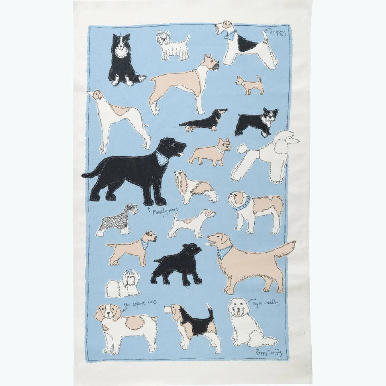 Poppy Treffry Four Legged Friends Tea Towel- Tea|Tea Towels