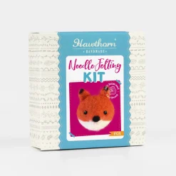 Hawthorn Handmade Fox Brooch Felting Kit- Crafts|Children