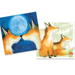Emma Ball Foxes Pack of 10 Mini Notecards- Stationery|Greeting Cards