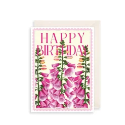 The Art File Foxgloves Greeting Card- Greeting Cards