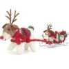 Amica Felt Fox Terriers with Presents on Sleigh Felt Decoration- Christmas Decorations|Christmas