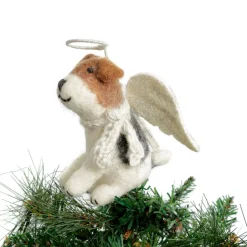 Amica Felt Fox Terrier Tree Topper - Large- Christmas Decorations|Christmas