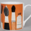Repeat Repeat Gallery Art Brushes Mug - Orange- Whimsical
