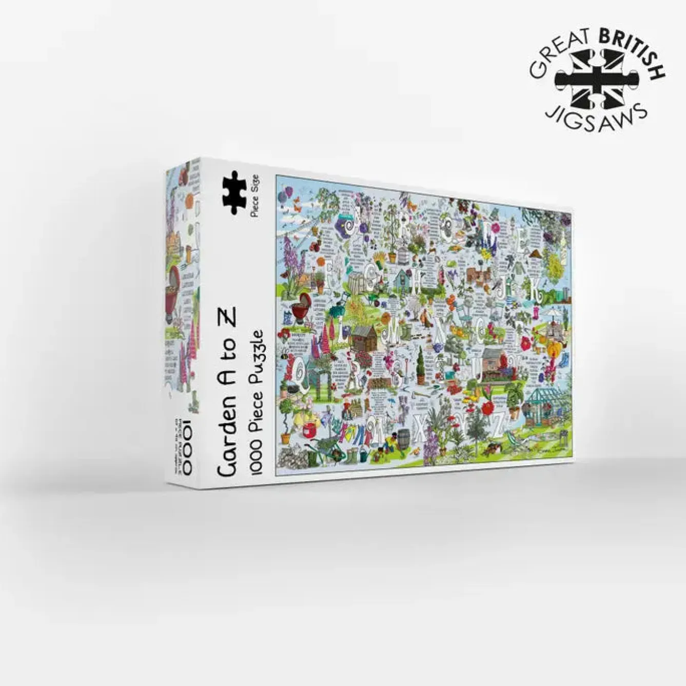 GB Jigsaws Ltd Garden A-Z 1000 Piece Jigsaw Puzzle- Puzzles