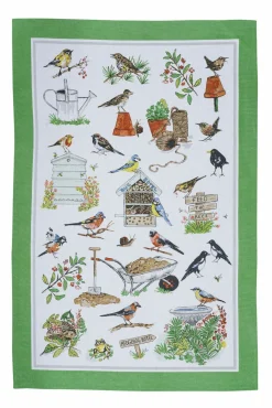 Ulster Weavers Garden Birds With Border Tea Towel- Gardening|Tea