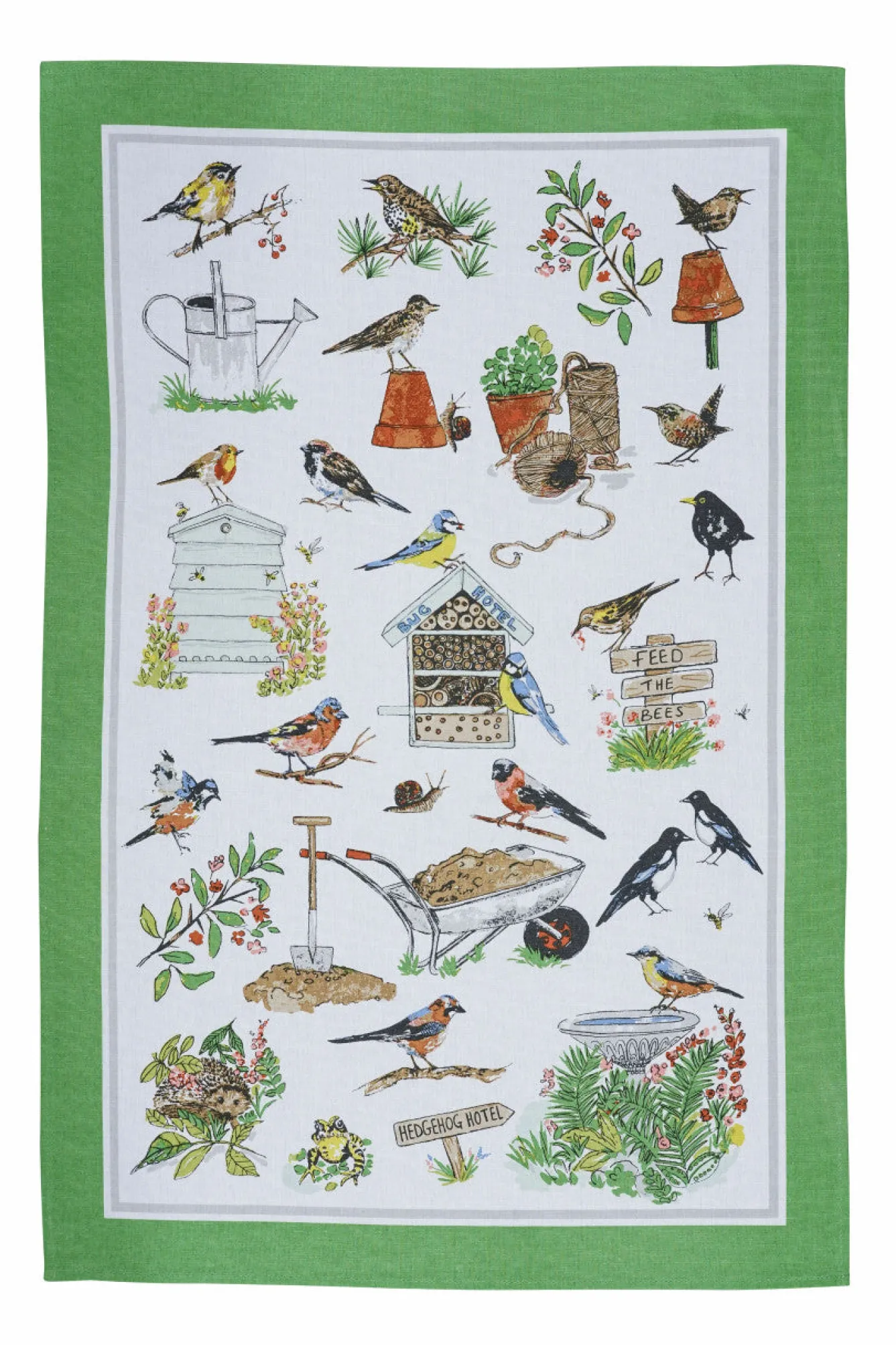 Ulster Weavers Garden Birds With Border Tea Towel- Gardening|Tea
