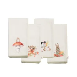 Wrendale Designs 'Garden Friends' Everyday Cloth Napkins- Set of Four- Napkins|Tea