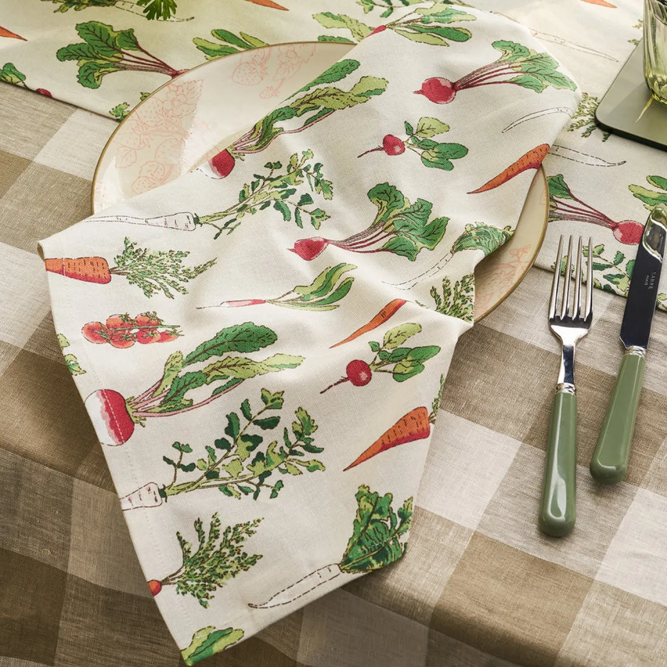 Sophie Allport Garden Vegetables Napkins - Set of 4- Gardening