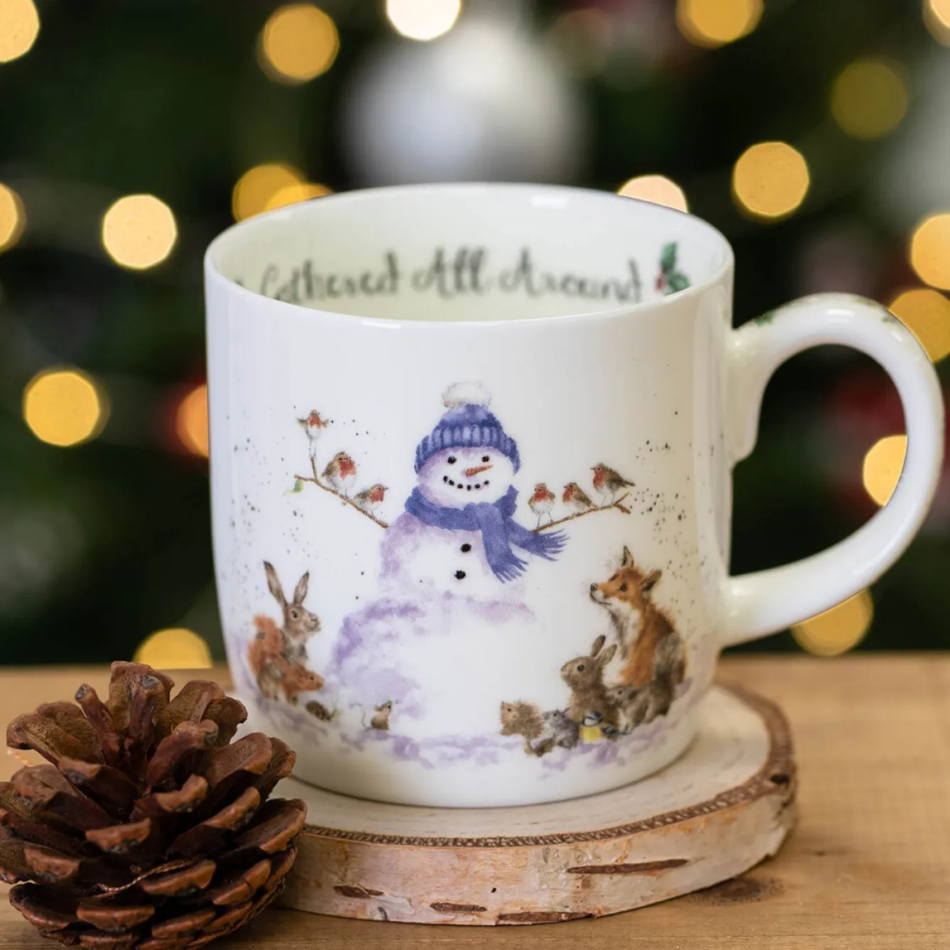 Wrendale Designs 'Gathered All Around' Small Bone China Mug (11oz)- Animals|Animals