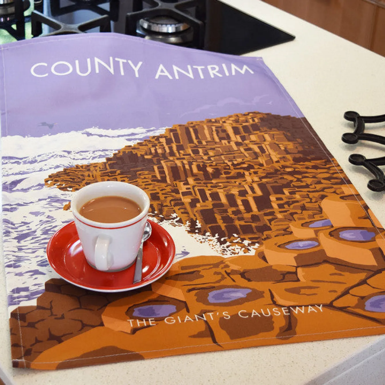 Town Towels Giant's Causeway - County Antrim Tea Towel- Tea|Tea Towels