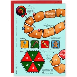 Yeti Gingerbread Board Game Christmas Card- Christmas|Puzzles
