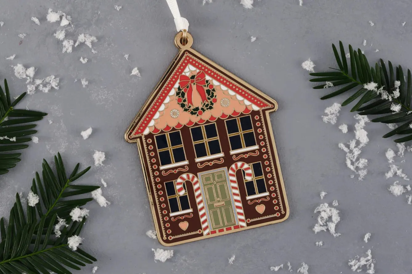 Nancy & Betty Gingerbread House Tree Decoration- Christmas