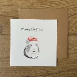 Katherine Sheard Designs Ginny Guinea Pig Christmas Greetings Card- Greeting Cards