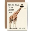 Bewilderbeest Giraffe  Greetings Card- Greeting Cards