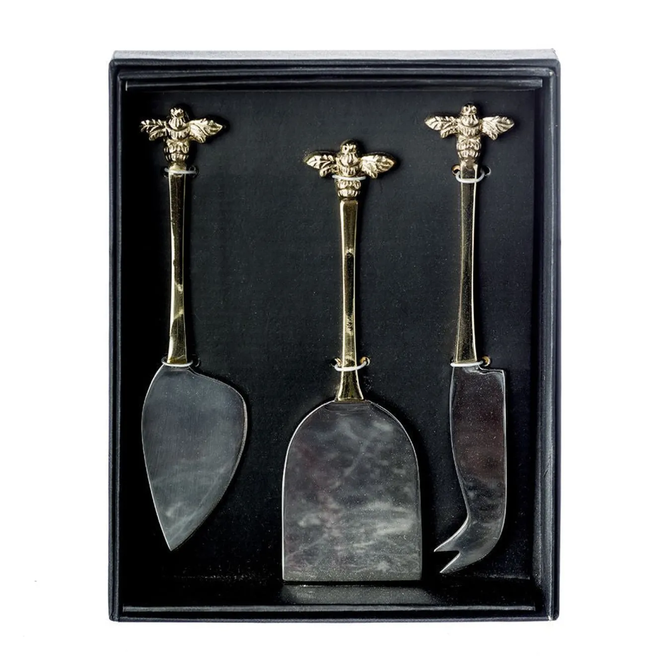 Selbrae Gold Bee Cheese Knives Set of 3- Tea