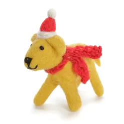 Amica Felt Golden Labrador Hat & Scarf Felt Decoration- Christmas Decorations|Christmas