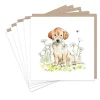 Paper Shed Design Golden Retriever and Daisies Set of 5 Notecards- Greeting Cards