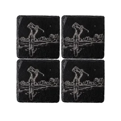 Selbrae Golf - Set of 4 Slate Coasters- Father's Day|Tea