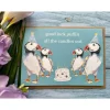 Jen Winnett Good Luck Puffin All the Candles Out Eco-card- Greeting Cards