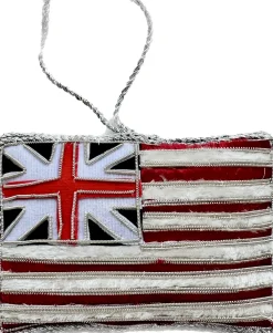 St. Nicolas Grand Union Sparkly Flag Decoration- Royal|Christmas Decorations
