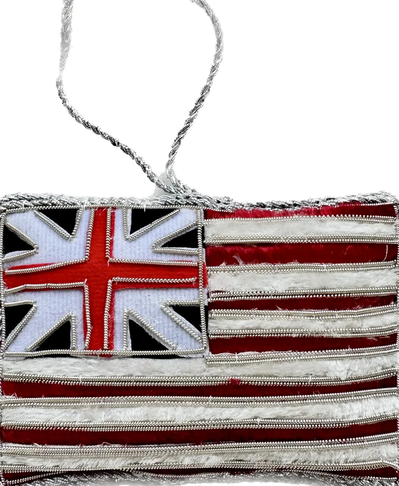 St. Nicolas Grand Union Sparkly Flag Decoration- Royal|Christmas Decorations