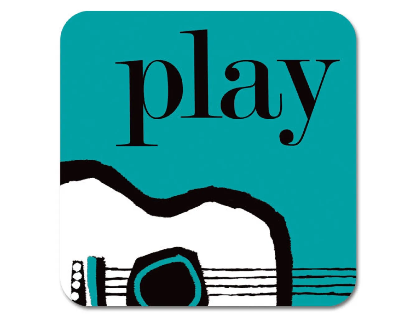 Repeat Repeat Graphic Guitar Coaster- Melamine|Coasters