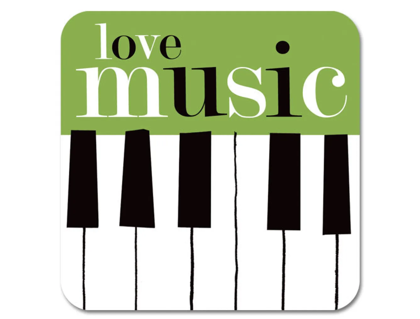 Repeat Repeat Graphic Piano Coaster- Melamine|Coasters