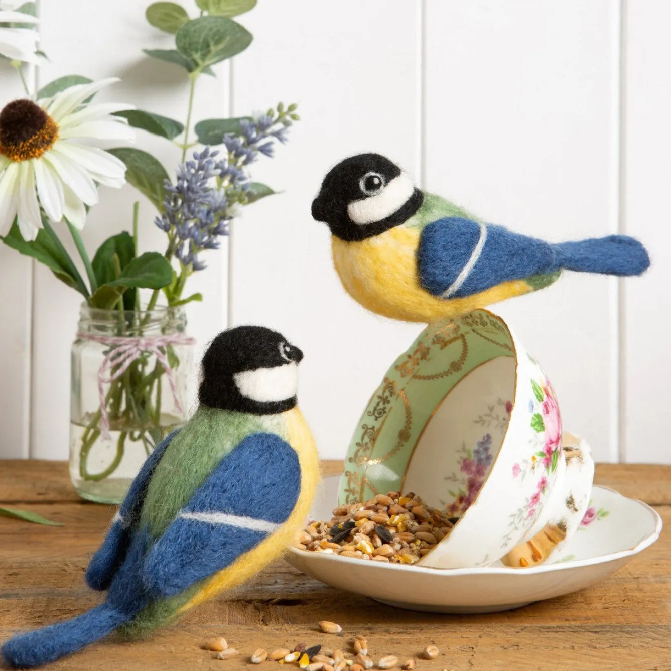 Hawthorn Handmade Great Tits Needle Felting Kit- Crafts