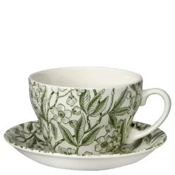 Burleigh Green Prunus Breakfast Cup and Saucer- Tea|Teacups