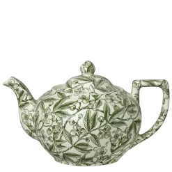 Burleigh Green Prunus Teapot Large- Tea|Teapots