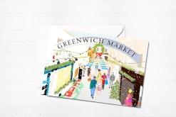 Njeri Illustrated Greenwich Market Christmas Card- Christmas Cards|Greeting Cards