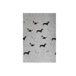 Bailey & Friends Grey Dogs Cotton Tea Towel- Tea|Tea Towels