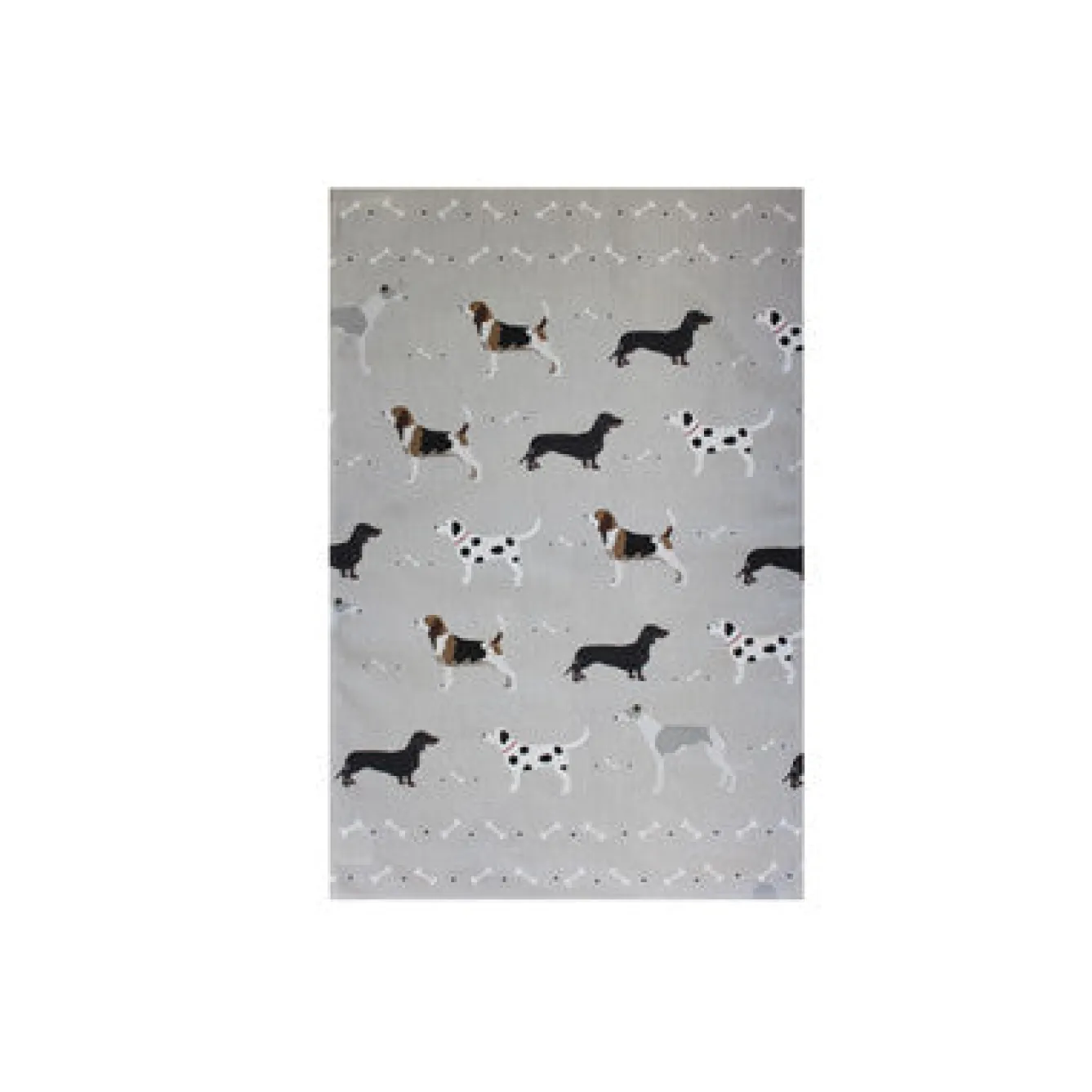 Bailey & Friends Grey Dogs Cotton Tea Towel- Tea|Tea Towels
