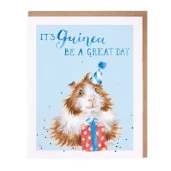 Wrendale Designs 'Guinea be a Great Day' Guinea Pig Birthday Greetings Card- Greeting Cards