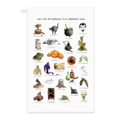 Yeti Halloween Alphabet Tea Towel- Halloween|Tea
